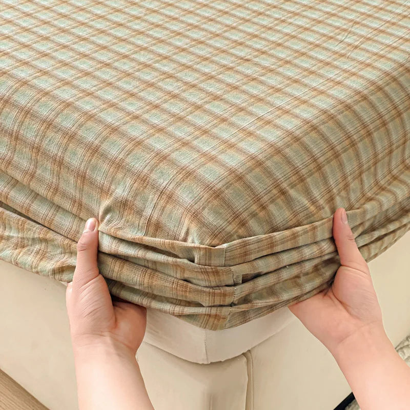 Pure Cotton Fitted Sheet Adults Kids Room Bedsheets Single/Twin/Queen/King Size Bed Cover простынь Soft Mattress Protector