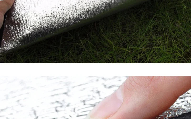 Camping Mat Foam Foil Blanket Aluminum Insulation Foam Foil Mat Sleeping Pad Thermal Outdoor Tent Footprint Reflecting Heat