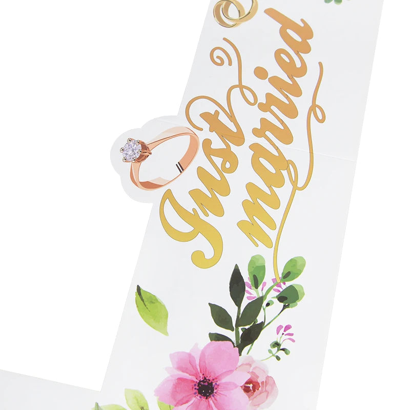 Wedding Just Married Photo Booth Frame Props Wedding Decoration Bridal Bachelorette Party Favors DIY Backdrop Photobooth Props