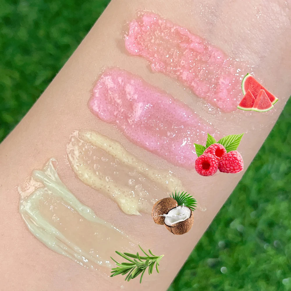 Dual Effect Lips Scrub Mask Fruit Flavor Lip Scrub Moisturizing Nourishing Exfoliating Dead Skin Makeup Reduce Lips Fine Lines