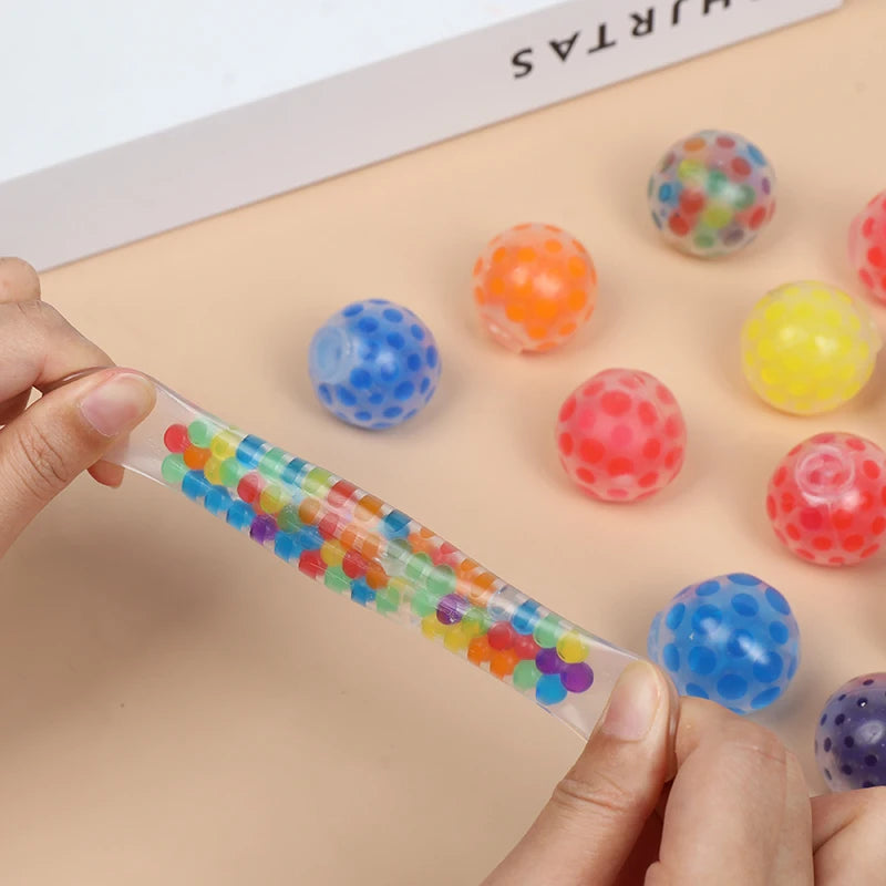 5/10/20pcs 3.5cm Squeeze Ball Soft Rubber Grape Ball Stress Relief Sensory Toy Kids Party Favors Pinata Filler Christmas Gift