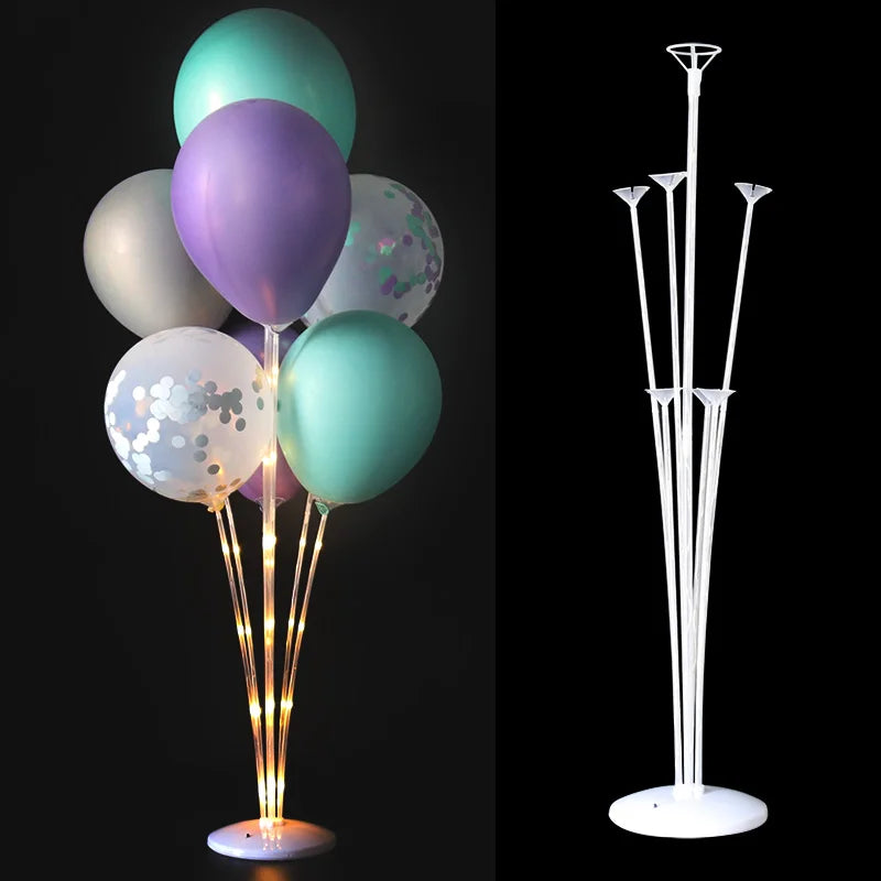 1/2Set Ballon Stand Ballon Column With Glow Lights String For Wedding Supplies Adult Kids Birthday Party Decoration Baby Shower