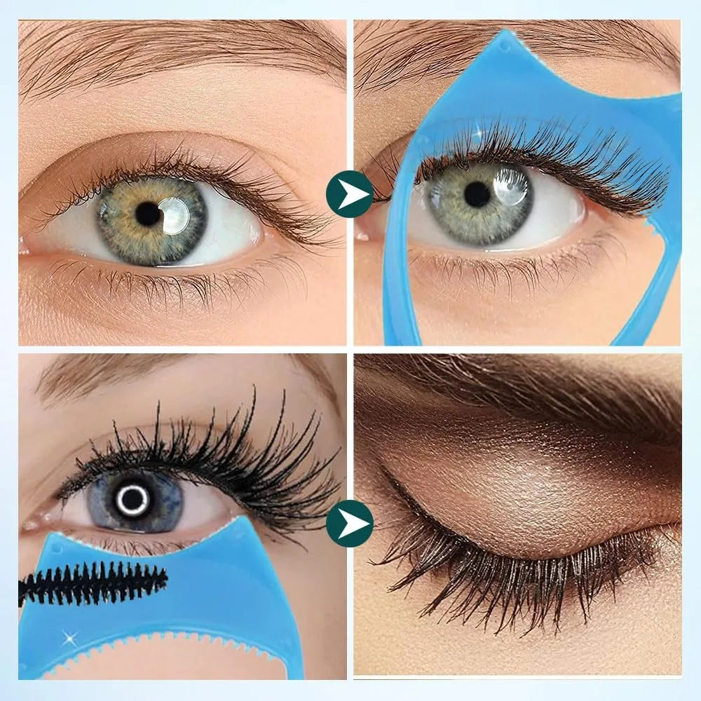 Eyeliner Assistant 3-In-1 Eyelash Comb Template Protect Eyes Crystal Mascara Shield Guide Cosmetic 3 In1 Eyelashes Tools