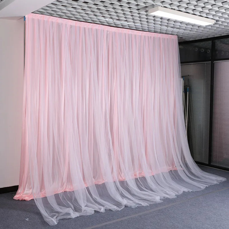Backdrop Curtains for Parties, Sheer Backdrop Curtain Wedding Photo Backdrop Drapes for Baby Shower Photography Birthday Party