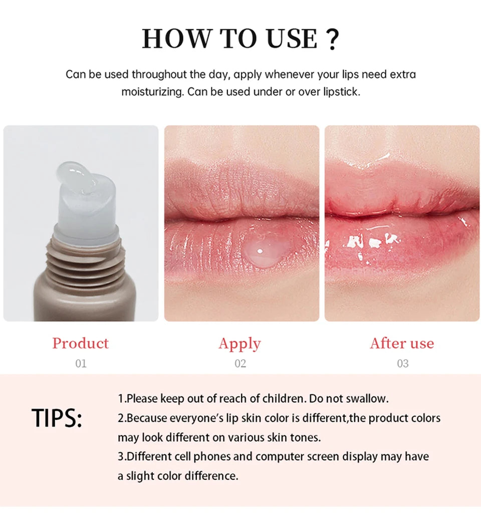 Summer Lip Balm Moisturizing Mirror Lip Gloss Lip Vanilla Mint Iced Coffee Cake Smell Lipstick Transparent Lip Oil Makeup