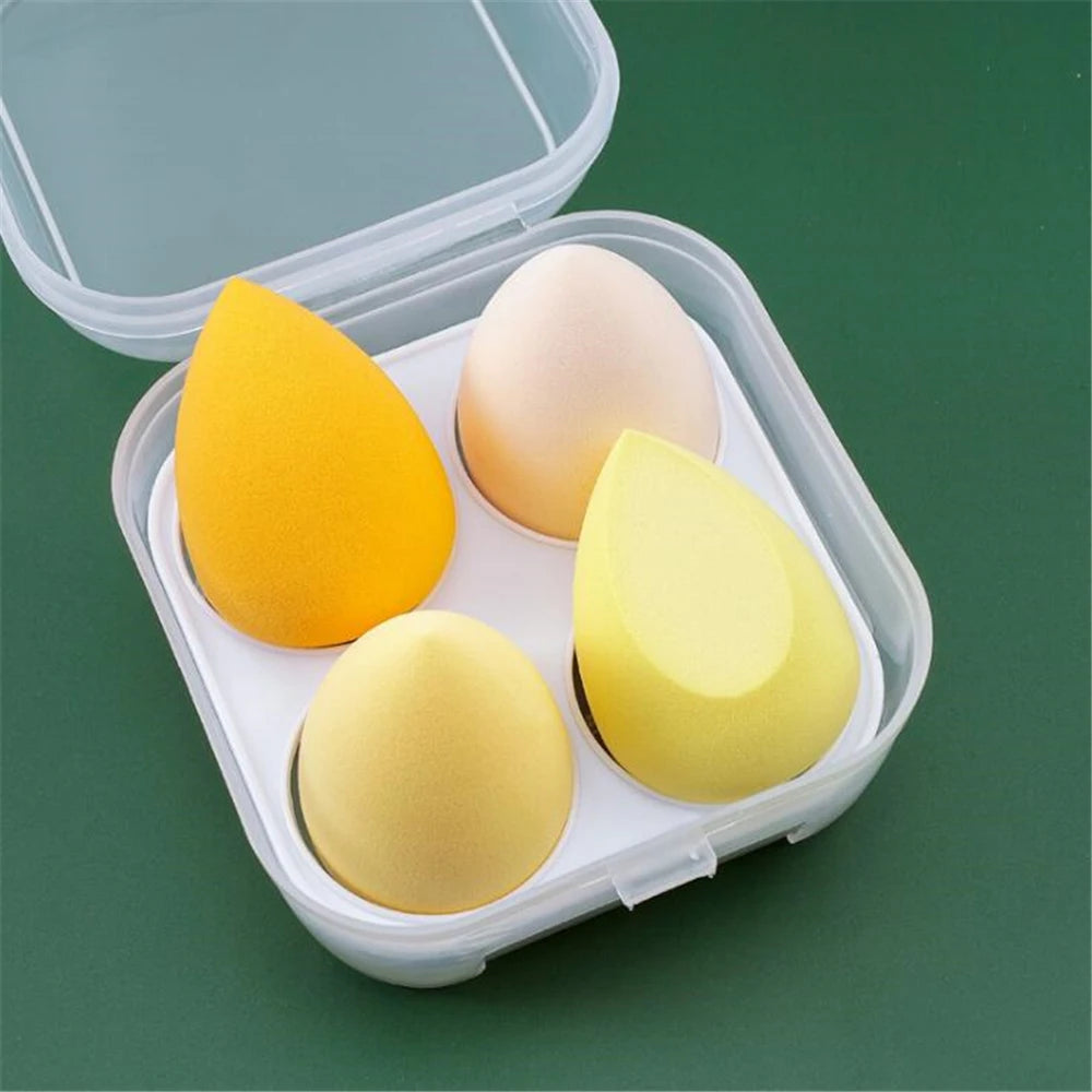 4pcs/bag Fashion Make up Blender Cosmetic Puff Makeup Sponge Foundation Powder Sponge Beauty Tool Makeup Tool Accessories