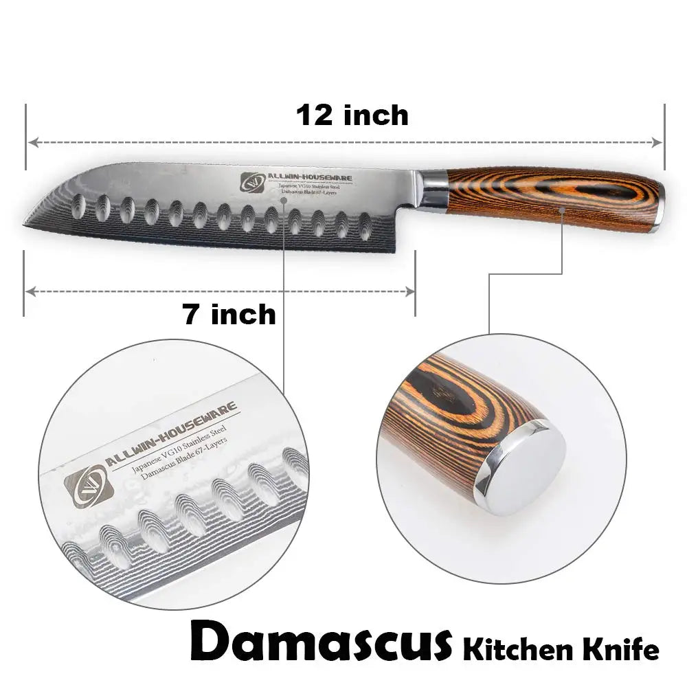 Damascus Kitchen Knives Tanto Fruit Santoku 67 Layers Knives Utility Handmade Chef Knife Japanese Vg10 Facas De Cozinha