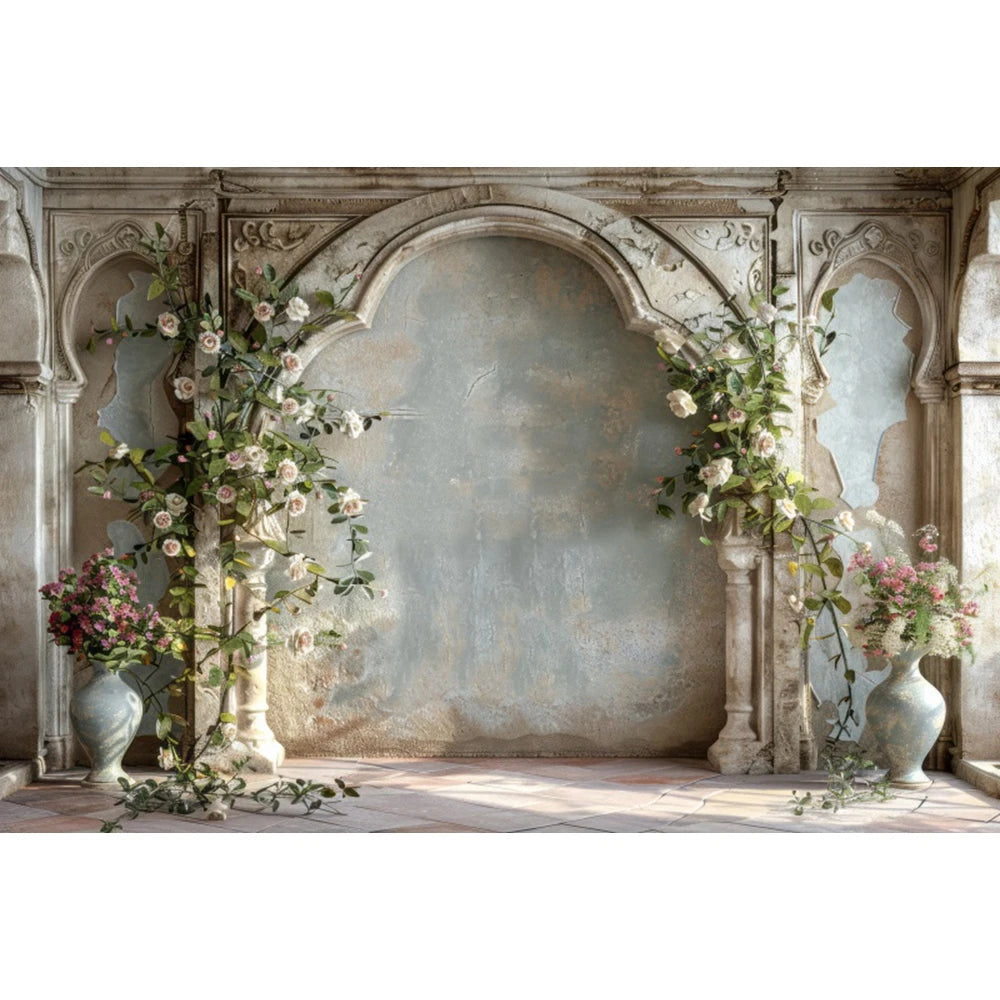 Fantasy Wedding Backdrops Abstract Flower Wall Photocall Girl Birthday Decoration Photography Adult Newborn Portrait Backgrounds