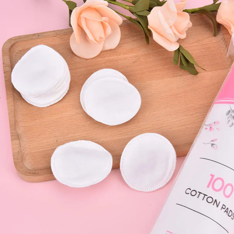 100Pcs Make Up Cotton Swabs Clean Nail Pads Artistic Soft Cleansing Pads Daily Cotton Supplies Face Cotton Makeup Removal Tool