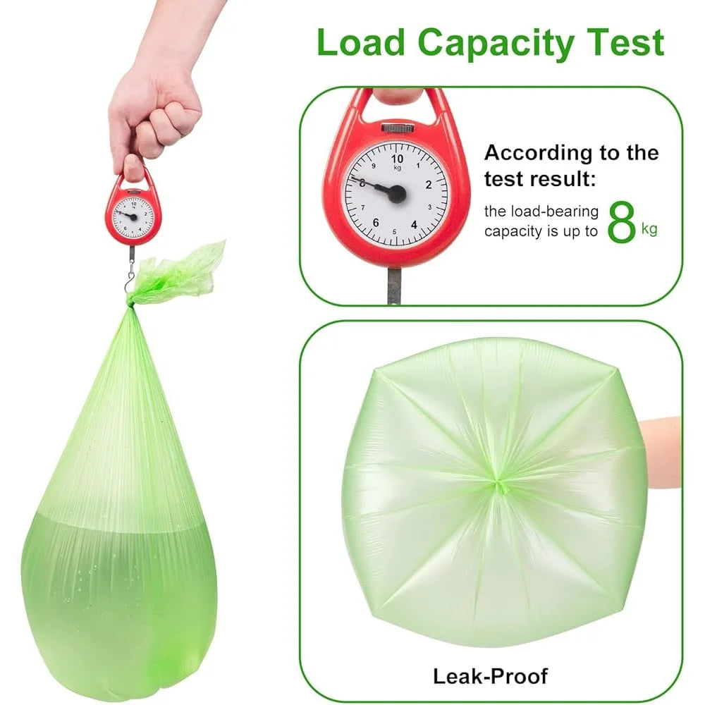 Biodegradable Small Trash Bags 4 Gallon Leak Proof Extra Strong Unscented Garbage Bags 200 Count Eco Friendly Kitchen Bathroom