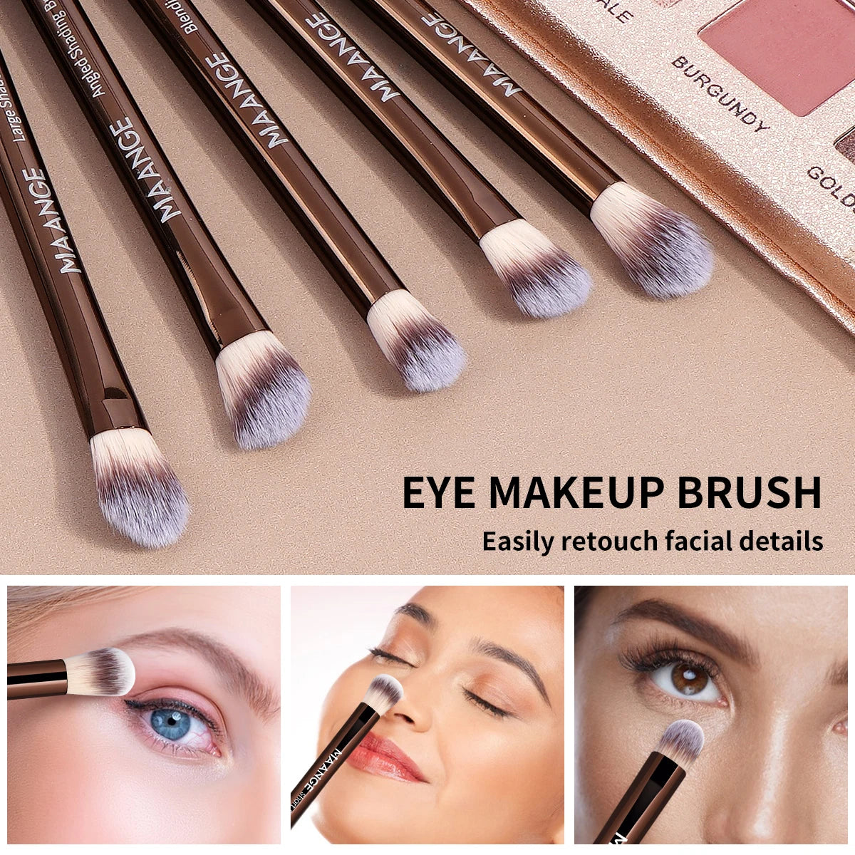MAANGE 13PCS Makeup Brush Set Foundation Concealer Powder Eyeshadow Blush Brush Kabuki Blending Cosmetic Beauty Tool for Face