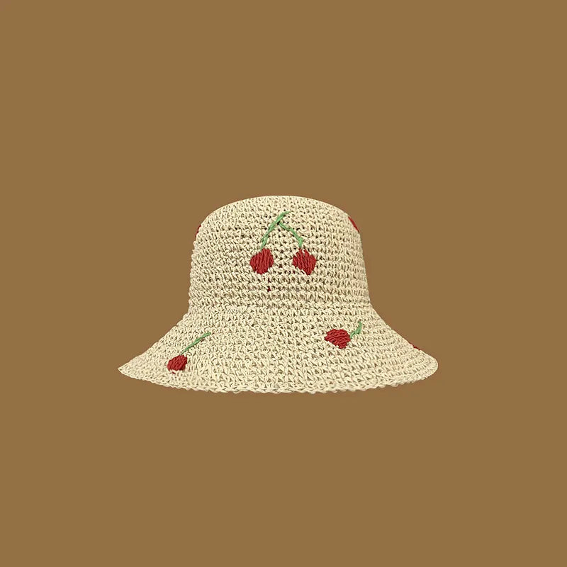 Korean Handmade Straw Hat For Women, Japanese Small fresh Sunshade Hat For Spring And Summer Outings, Sunscreen Hat