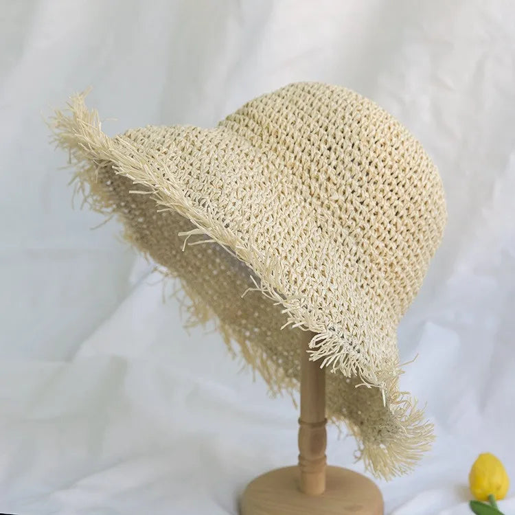 Korean Handmade Straw Hat For Women, Japanese Small fresh Sunshade Hat For Spring And Summer Outings, Sunscreen Hat