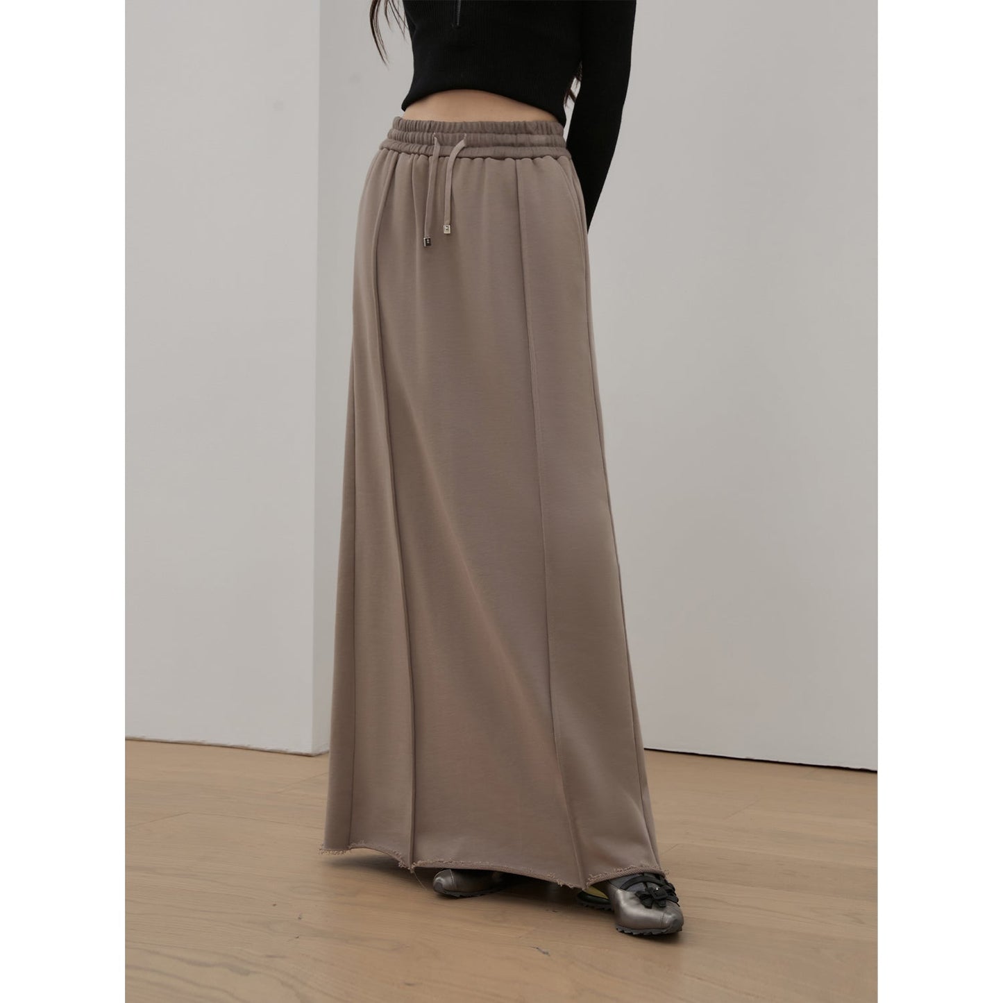 "Cloudy Star"Lazy Dress ,Sporty style color-blocked drawstring women's skirt-5