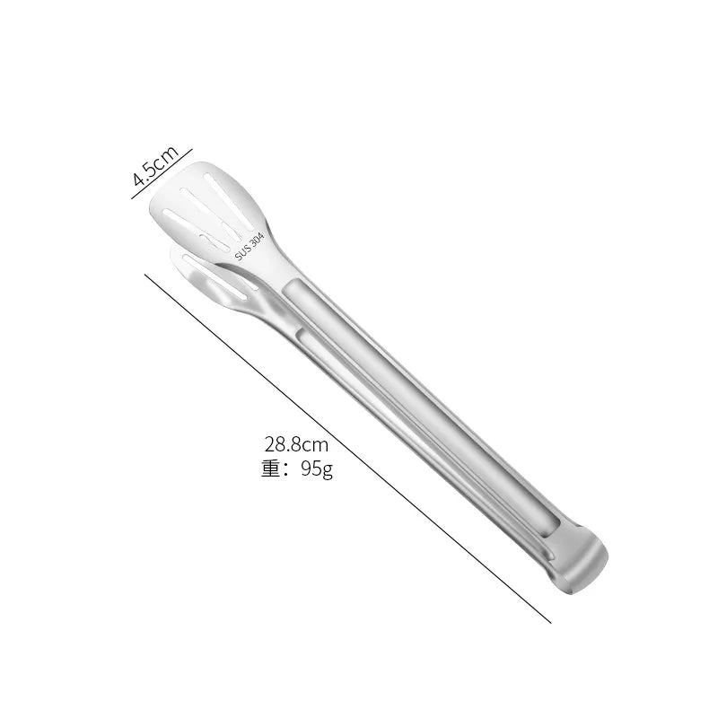 2-Size Stainless Steel Heat Resistant Food Tongs Non-stick
