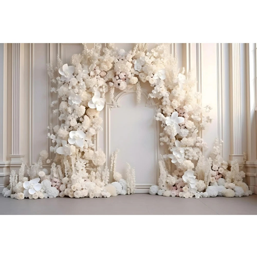 Fantasy Wedding Backdrops Abstract Flower Wall Photocall Girl Birthday Decoration Photography Adult Newborn Portrait Backgrounds