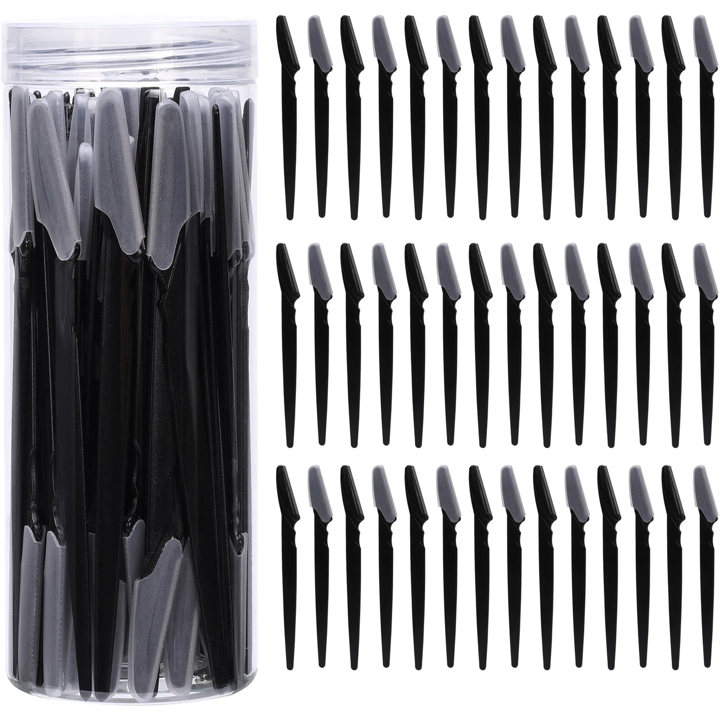 40Pcs Eyebrow Trimmer Makeup Beauty Tools Safe Eye Brow Razor Face Body Hair Removal Shaver Blades Woman Eyebrows Shaping Knife