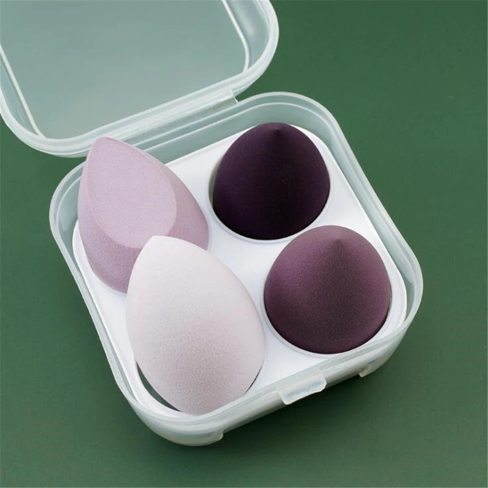 4pcs/bag Fashion Make up Blender Cosmetic Puff Makeup Sponge Foundation Powder Sponge Beauty Tool Makeup Tool Accessories
