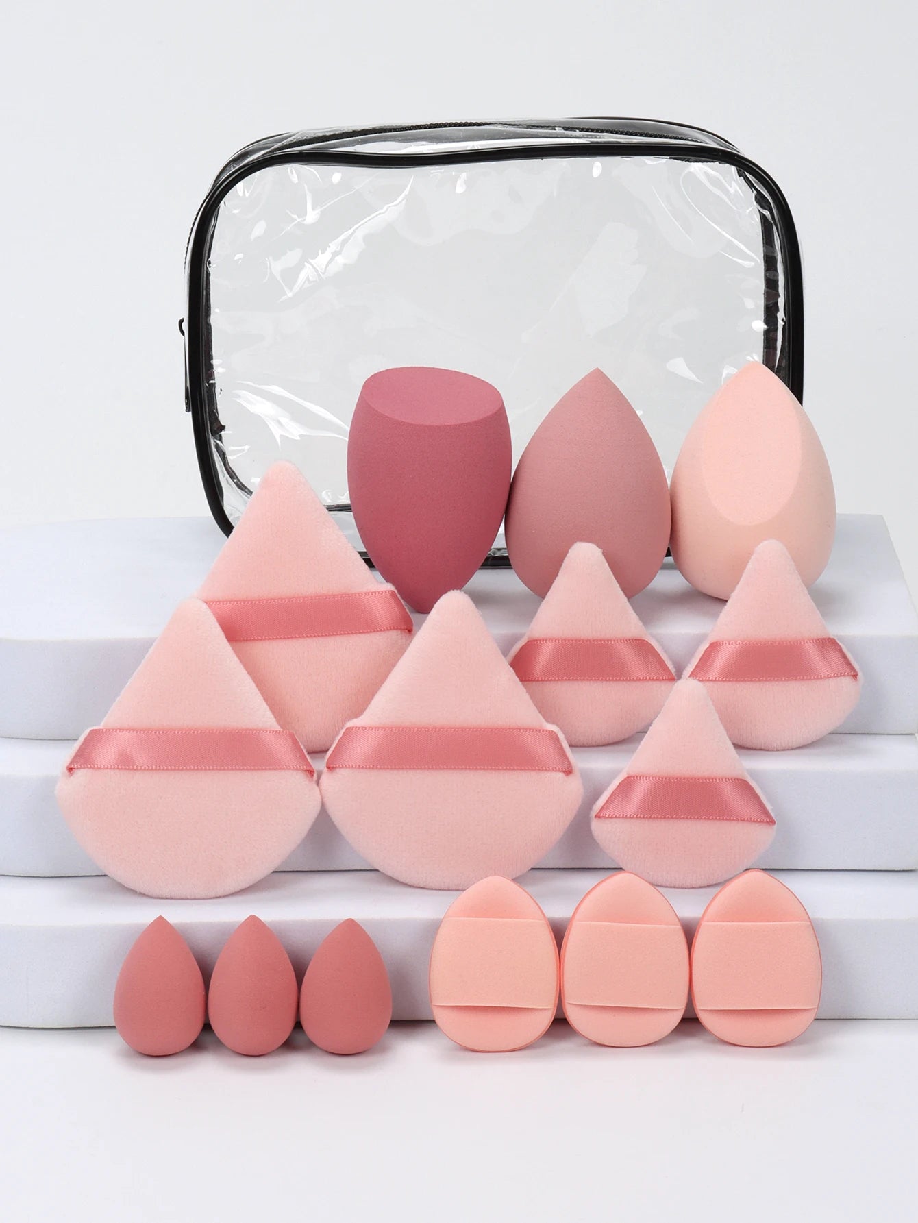 Mountain Raspberry 15-16-19-20 Pieces Set, Multi-Functional Makeup Tool, Which Becomes Larger When Exposed to Water, Dry and Wet