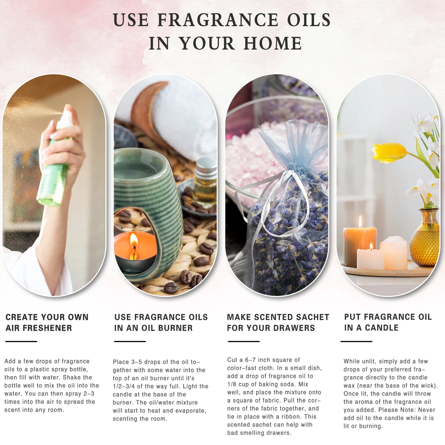 PHATOIL Natural Plant Essential Oil 10ml Eucalyptus Rose Lemon Bergamot Vanilla Peppermint 1PCS Aroma Essential Oil For Diffuser