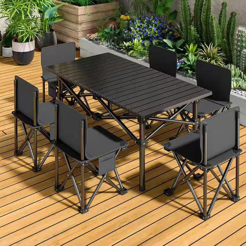 Coffee Tables Outdoor camping Portable aluminum alloy folding table detachable panel barbecue table mobile kitchen picnic table