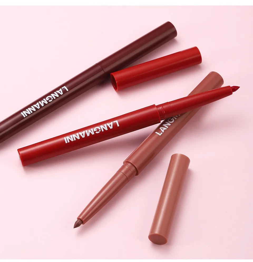 12-color Matte Lip Liner Waterproof Plumping Stain Lipstick Natural Nude Pink Lip Liner Professional Outline Lips Contour Makeup