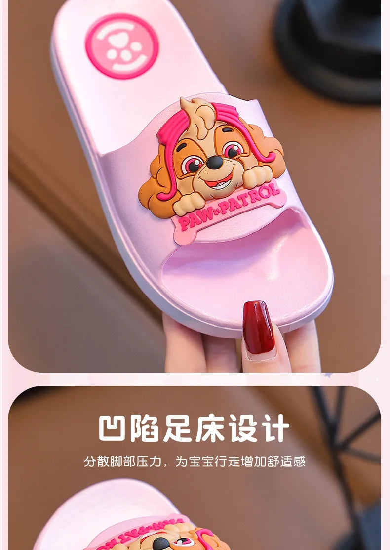 Authentic PAW PATROL Children's Slippers Boys Girls Summer Non-slip Beach Shoes Indoor Bathroom Slippers