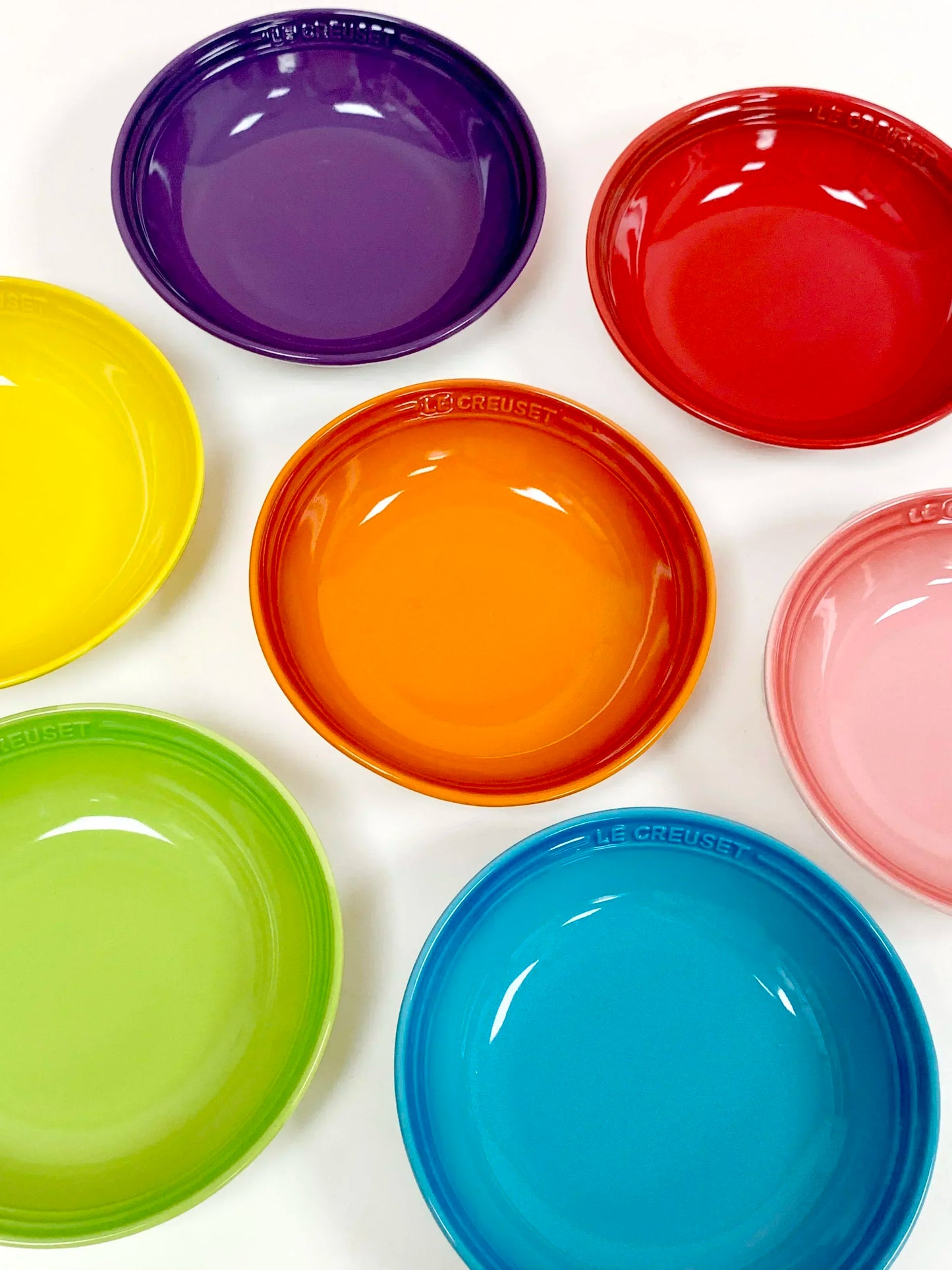 7 inches Ceramic Soup Bowl Dinner Plate Dessert Salad Food Dish Kitchen Serving Tray French Gradient Colorful Deep Tableware
