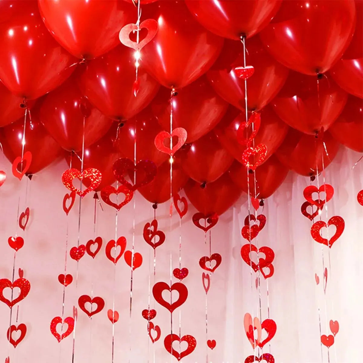 100pcs Wedding Birthday Party Decoration Decoration Balloon Rain Silk Sequin Pendant Wedding Supplies Wedding Room Decoration