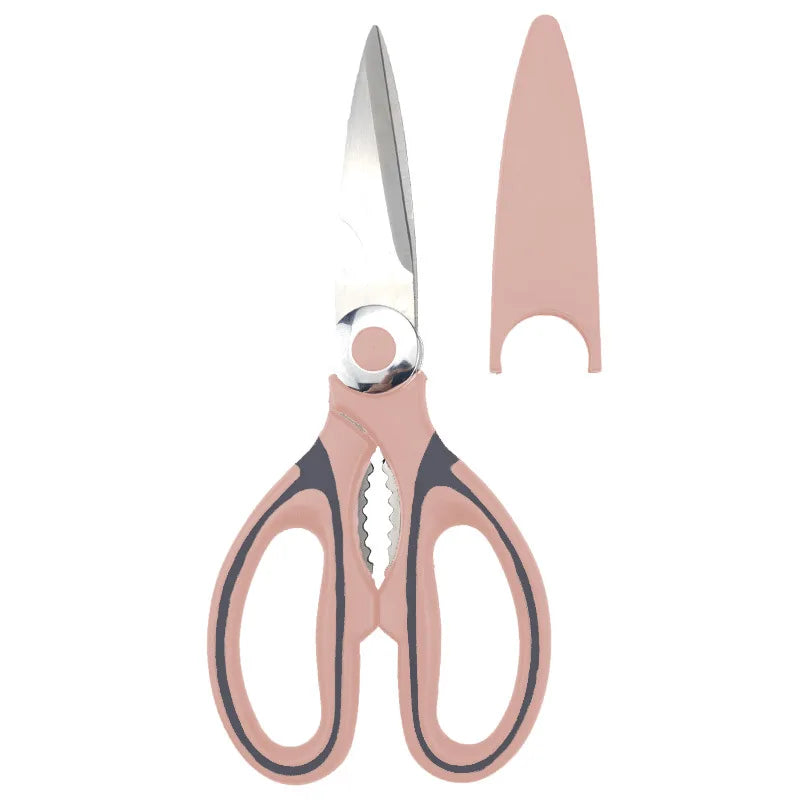 Kitchen Scissors Chicken Bone Scissors with Cover Stainless Steel