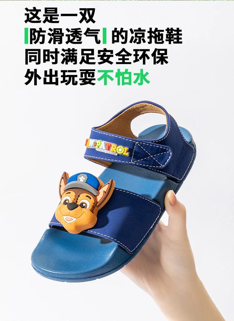 PAW PATROL genuine boys and girls sandals summer new children's beach shoes non-slip soft sole light sandals