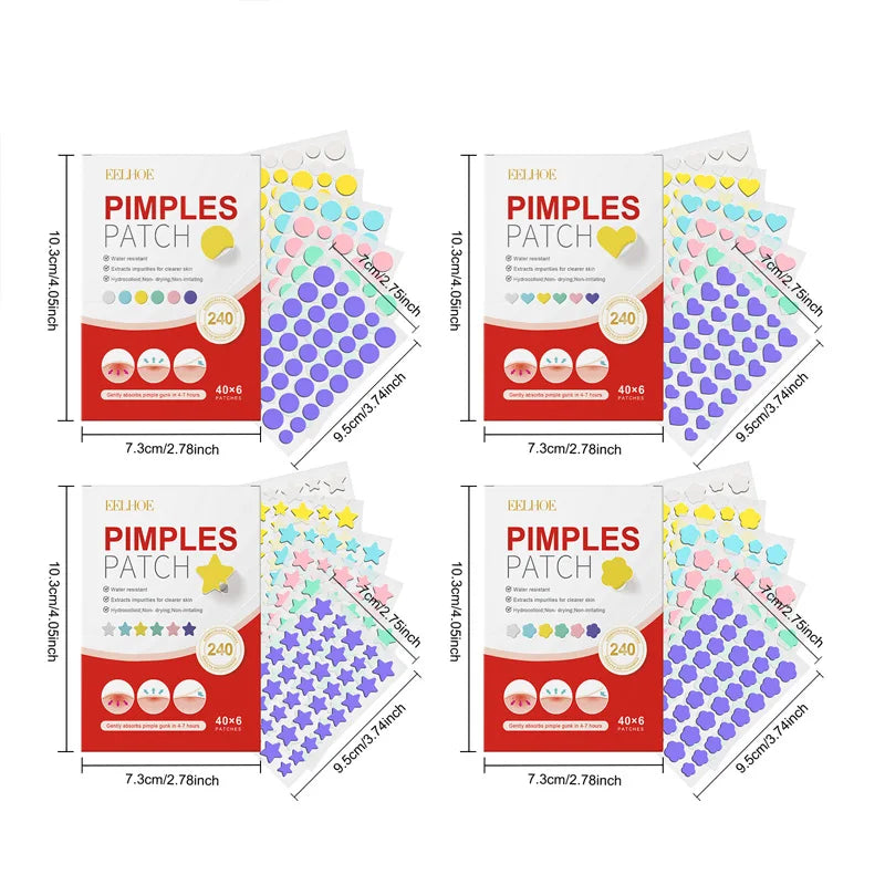 240pcs Star Acne Patches Invisible Pimple Cover for Face Oil Control Spot Treatment