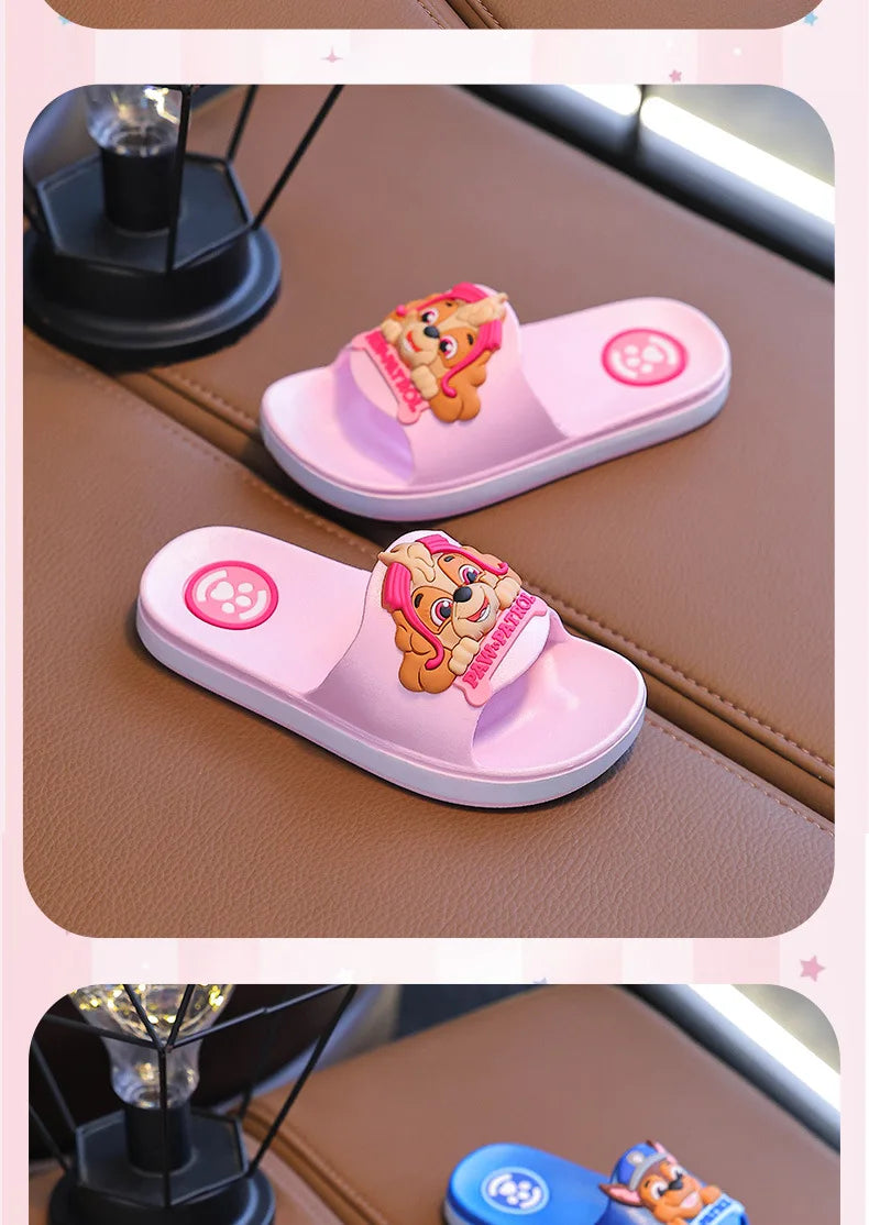 Authentic PAW PATROL Children's Slippers Boys Girls Summer Non-slip Beach Shoes Indoor Bathroom Slippers