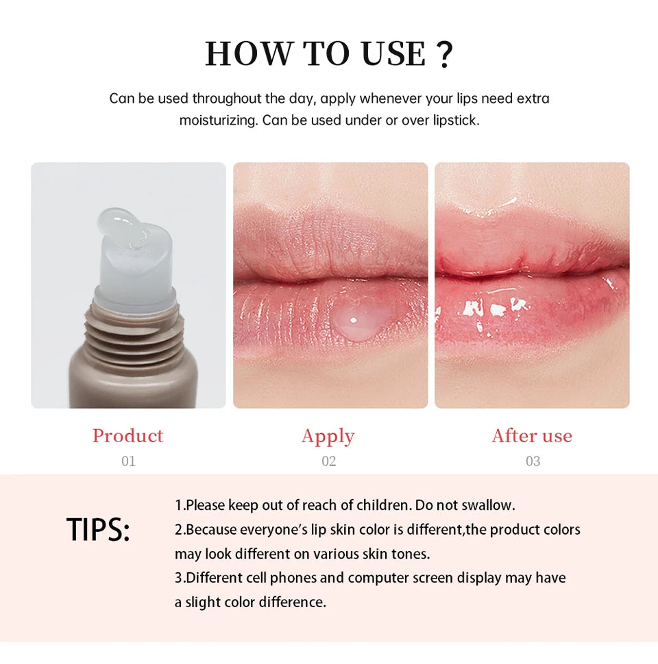 Summer Lip Balm Moisturizing Mirror Lip Gloss Lip Vanilla Mint Iced Coffee Cake Smell Lipstick Transparent Lip Oil Makeup