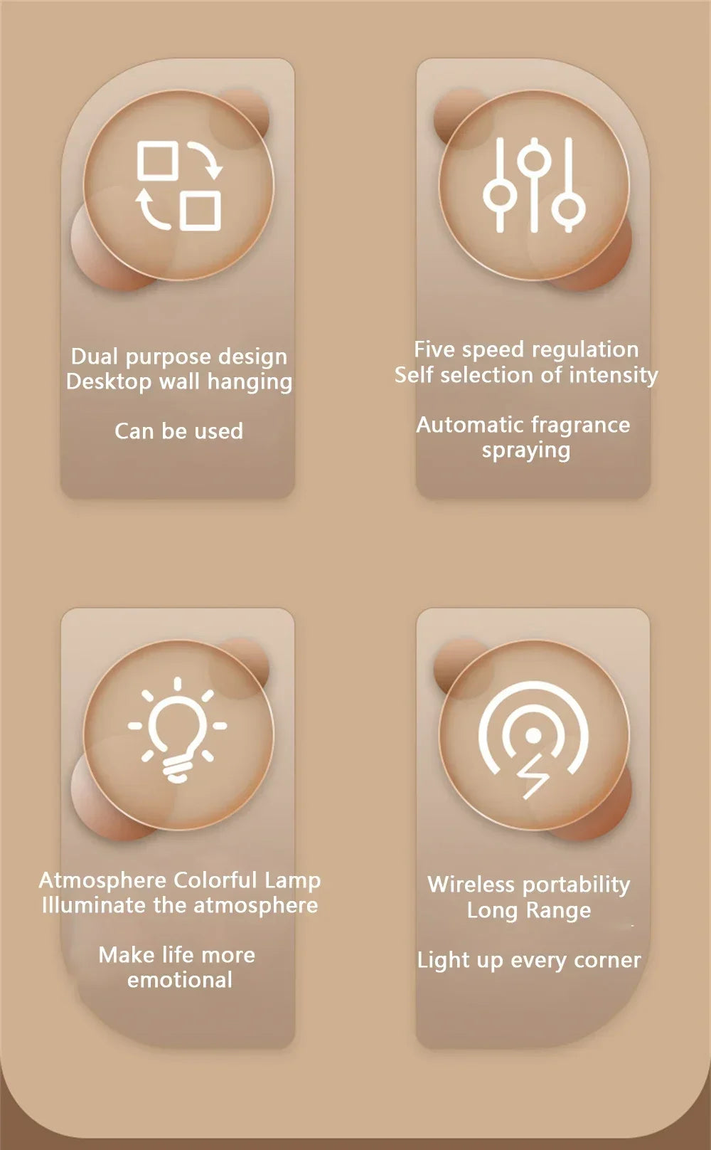 5 Gear Aroma Diffuser Fragrance Essential Oil Aromatherapy Machine Wall Mounted Humidifier Machine Air Freshener Bedroom Toilet