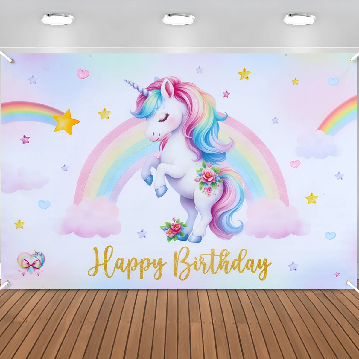 Unicorn Decor Backdrop Baby Shower Photography Background Birthday Party Decor Kids Girl Wedding Birthday Party Photo Booth Prop