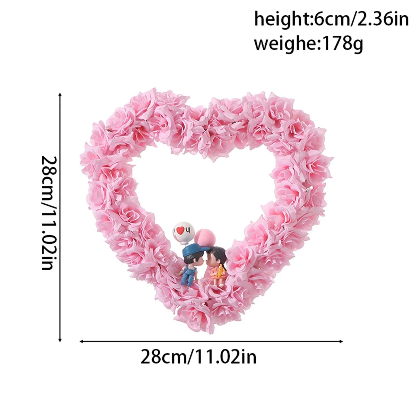 Wedding Decoration 2025 Love Wreath Decoration Wedding Proposal Party Simulation Rose Embroidered Ball Wreath Scene Decoration
