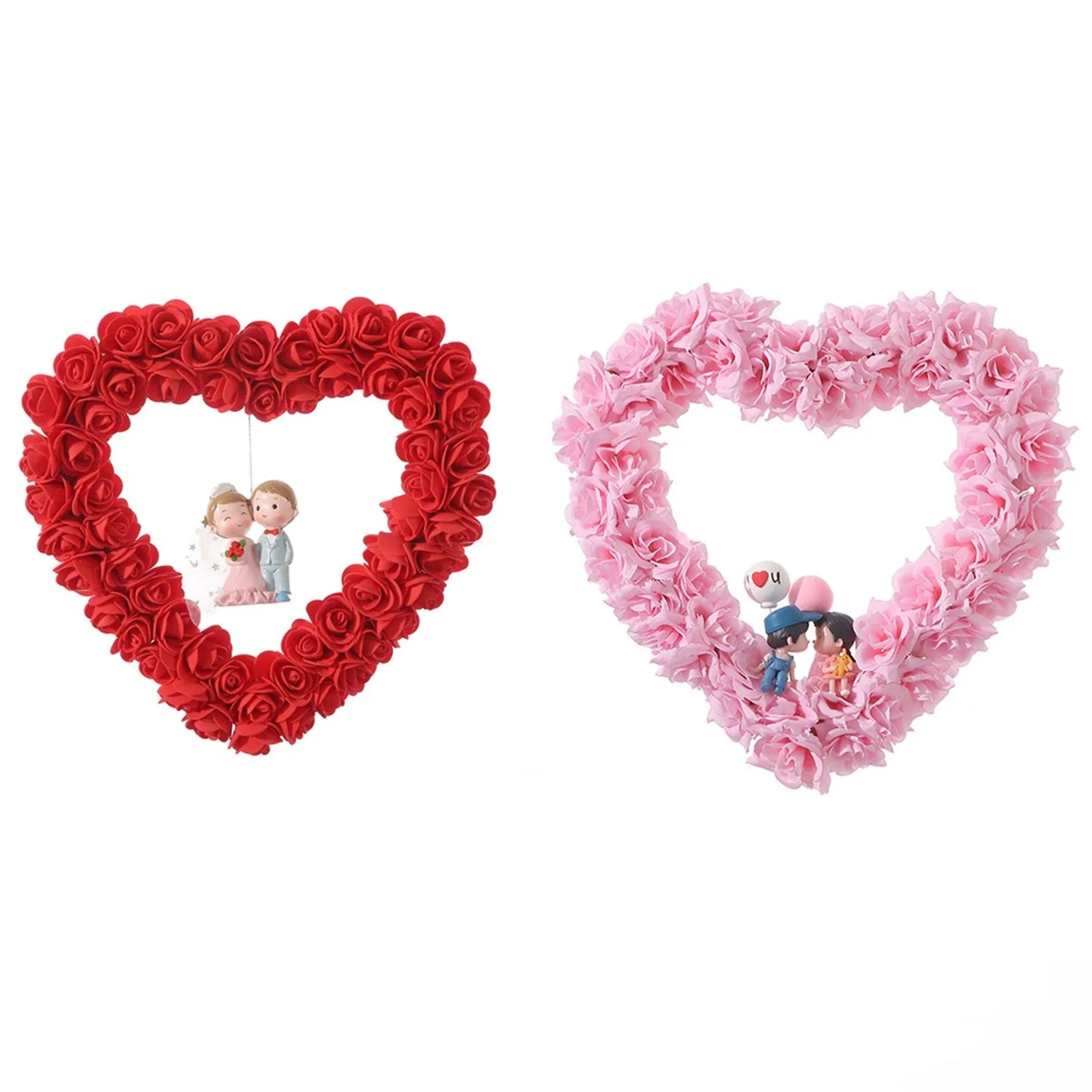 Wedding Decoration 2025 Love Wreath Decoration Wedding Proposal Party Simulation Rose Embroidered Ball Wreath Scene Decoration