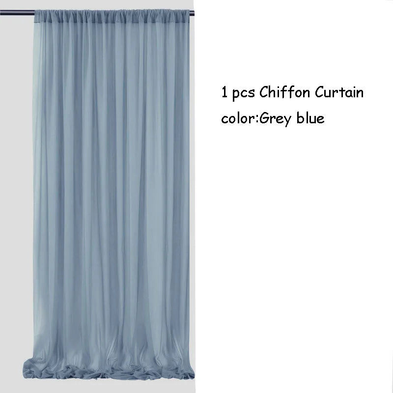 Chiffon Curtain Wedding Party Backdrop Baby Shower Drape Hotel Banquet Wrinkle Free Photo Background Wedding Curtain Decoration