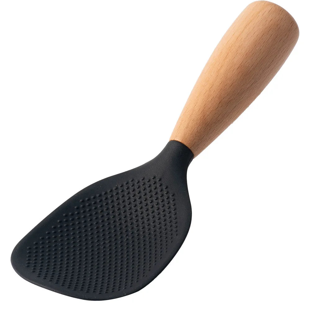 NEW Silicone Spatula Non Stick Pan Wooden Handle Silicone Vegetable Heat-resistant Silicone Cooking Spatula Spoon Kitchen tool