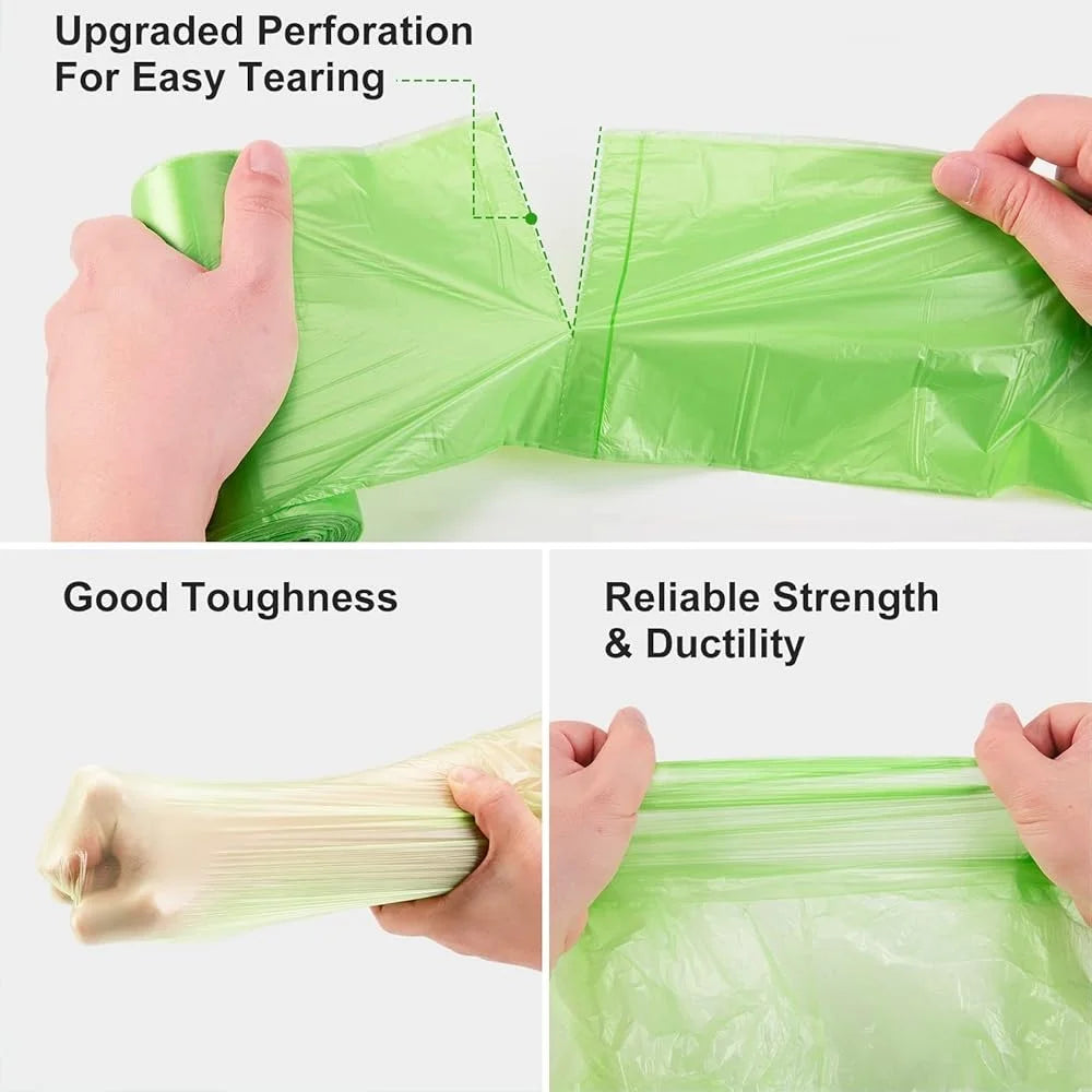 Biodegradable Small Trash Bags 4 Gallon Leak Proof Extra Strong Unscented Garbage Bags 200 Count Eco Friendly Kitchen Bathroom