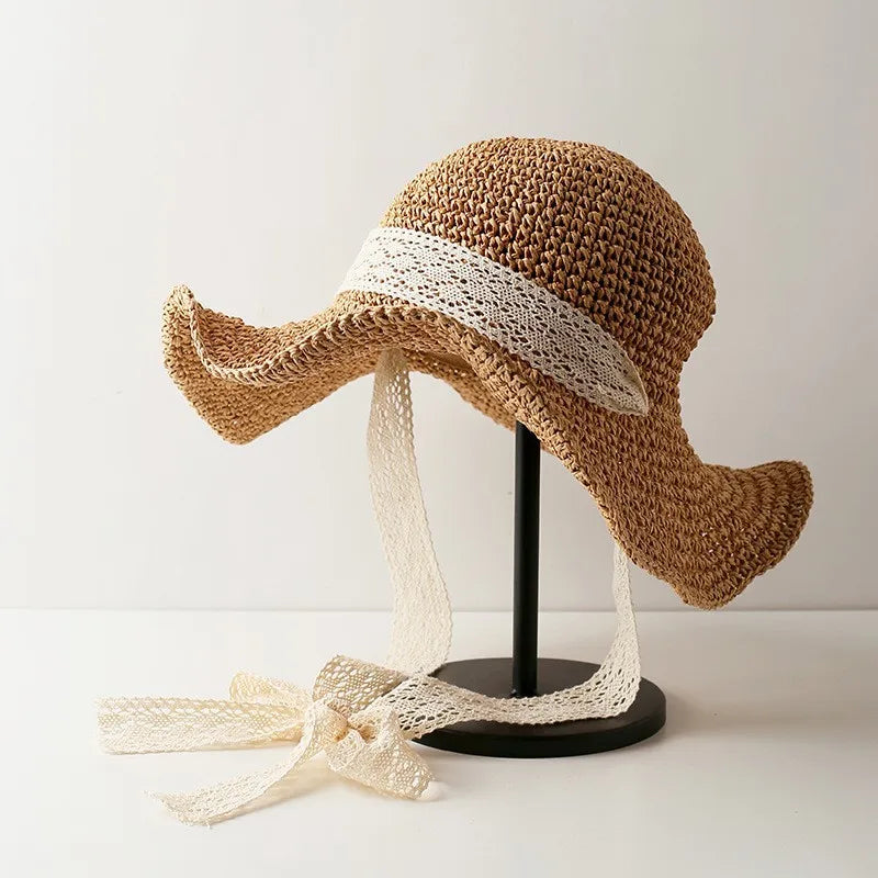 Korean Handmade Straw Hat For Women, Japanese Small fresh Sunshade Hat For Spring And Summer Outings, Sunscreen Hat