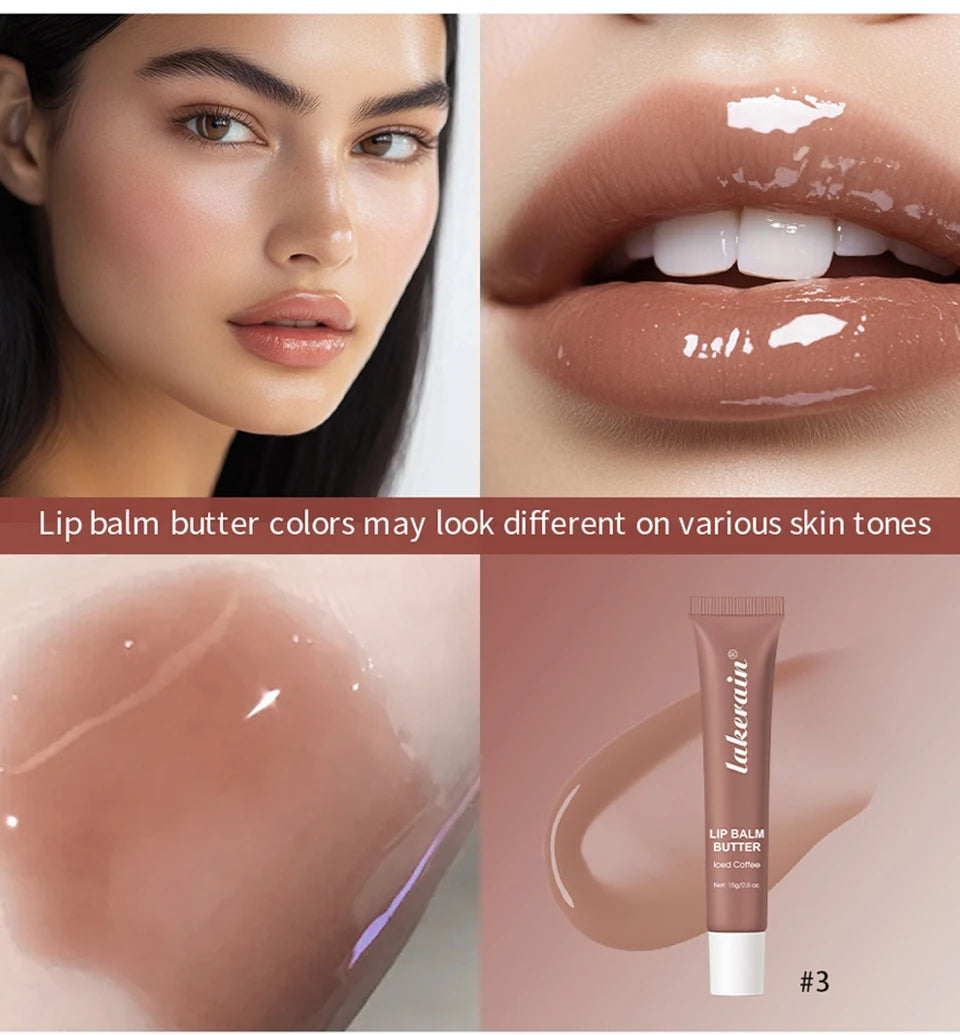 Summer Lip Balm Moisturizing Mirror Lip Gloss Lip Vanilla Mint Iced Coffee Cake Smell Lipstick Transparent Lip Oil Makeup