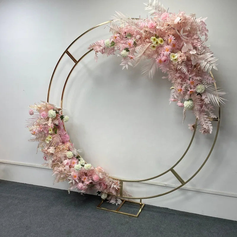 Round Wedding Backdrop Stand Flower Ring Birthday Party Outdoor Balloon Background Decoration