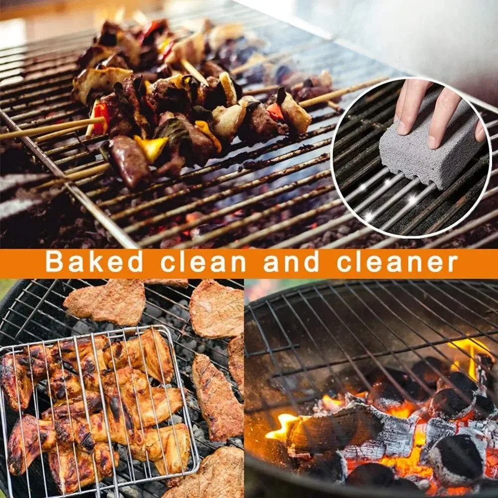 BBQ Grill Cleaning Brick Block Barbecue Cleaning Stone Racks Stains Grease BBQ Tools Outdoor Kitchen Oil Stain Cleaning Brush
