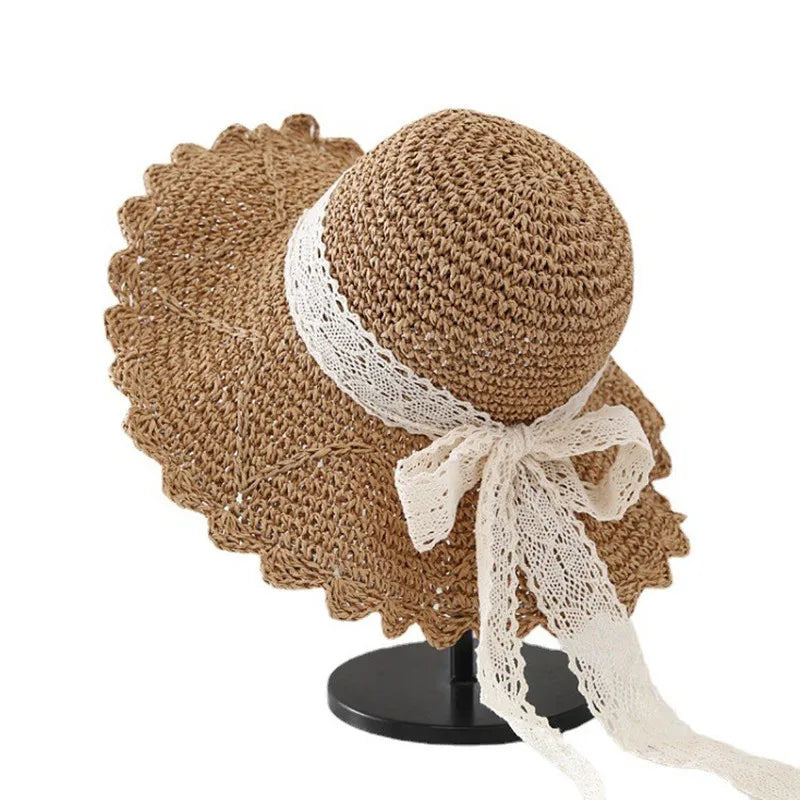 Korean Handmade Straw Hat For Women, Japanese Small fresh Sunshade Hat For Spring And Summer Outings, Sunscreen Hat