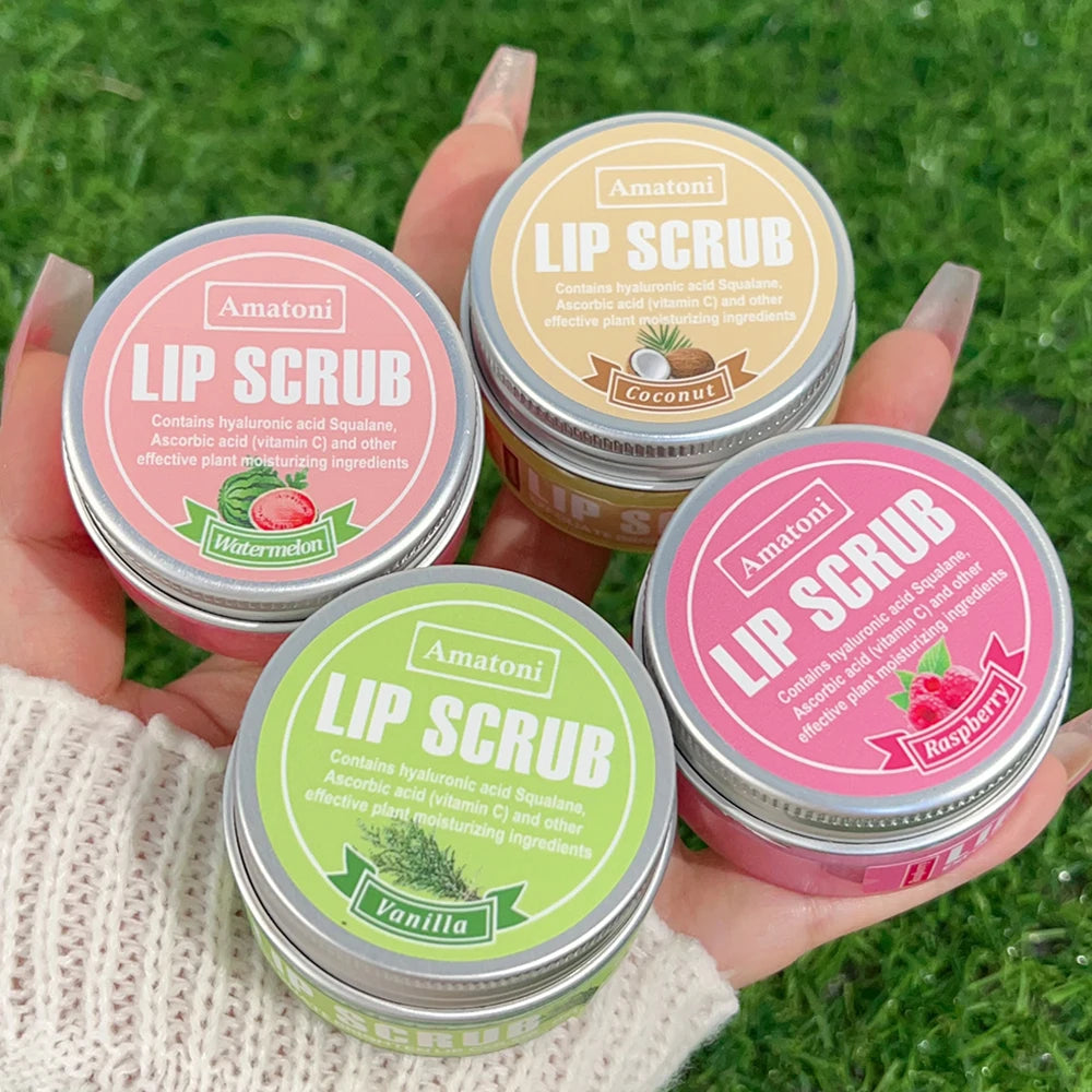 Dual Effect Lips Scrub Mask Fruit Flavor Lip Scrub Moisturizing Nourishing Exfoliating Dead Skin Makeup Reduce Lips Fine Lines