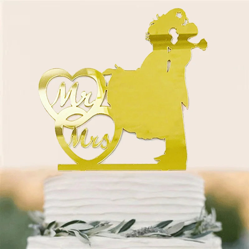 Wedding & Engagement Birthday Cake Topper , Bride & Groom Boy & Girl Party Anniversary