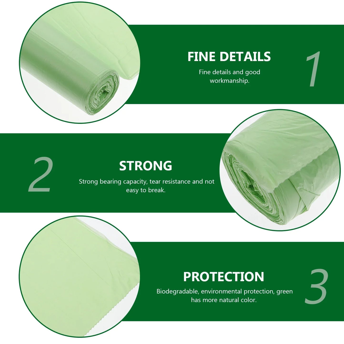 100 Pcs Biodegradable Kitchen Garbage Bags Trash Compost Compostable Disposable Classified