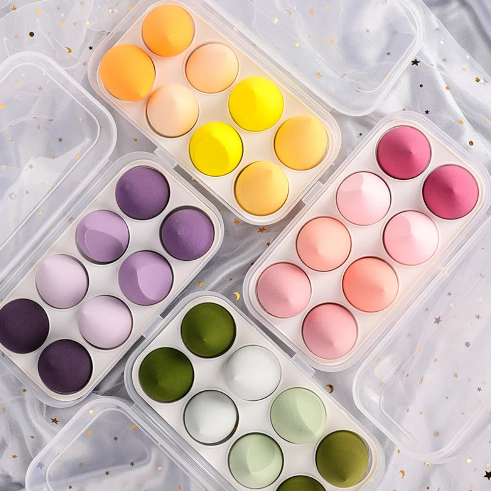 4pcs/bag Fashion Make up Blender Cosmetic Puff Makeup Sponge Foundation Powder Sponge Beauty Tool Makeup Tool Accessories